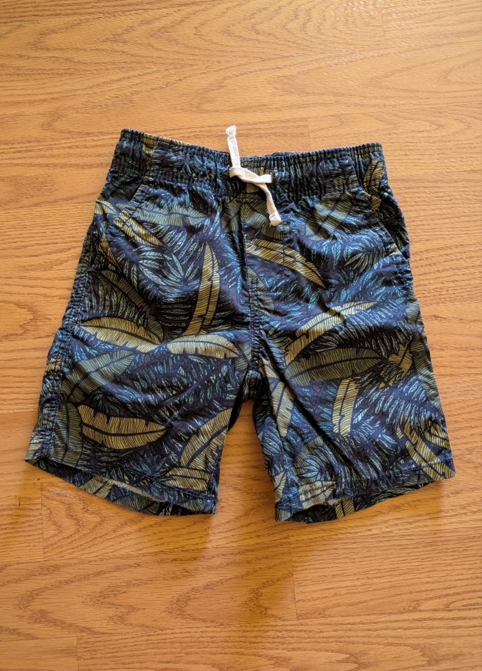 Kids Tropical Print Pull-On Board Shorts